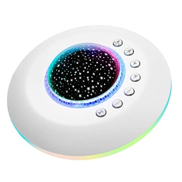 FamiSym White Noise Machine: Baby Sleep Help with 7 Starry Light Projections and Soothing Sounds