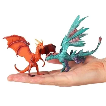 Magic Dragon Figurine Kit - 12 Pcs Hand-Painted Set