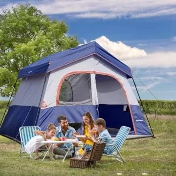 HIKERGARDEN 6-Person Camping Tent Windproof Easy Setup