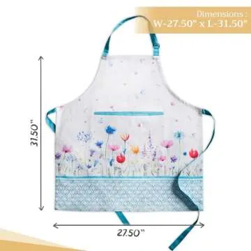 Maison d'Hermine 100% Cotton Adjustable Kitchen Apron