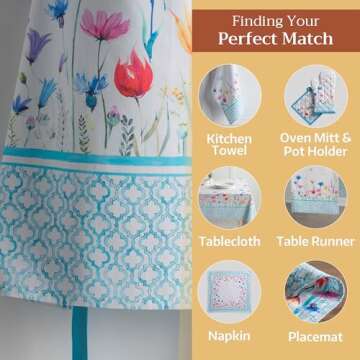 Maison d'Hermine 100% Cotton Adjustable Kitchen Apron