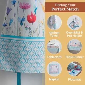 Maison d'Hermine 100% Cotton Adjustable Kitchen Apron