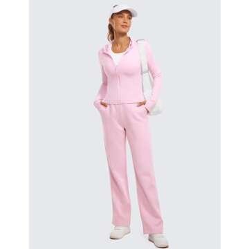 CRZ YOGA Womens Butterluxe Full Zip Workout Hoodie Jackets Slim Fit Hooded Athletic Yoga Lightweight Jacket with Thumb Holes Pink Peony Medium
