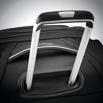 American Tourister Zoom Turbo Softside Expandable Spinner Wheel Luggage, Black, Carry-On 20-Inch