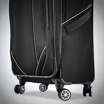American Tourister Zoom Turbo Softside Expandable Spinner Wheel Luggage, Black, Carry-On 20-Inch