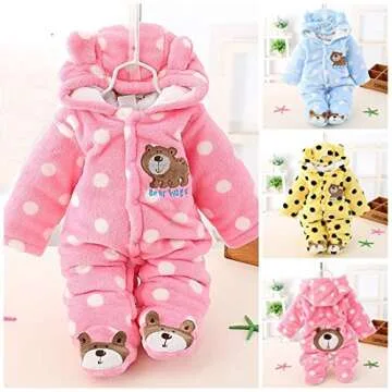 Gaorui Newborn Baby Jumpsuit Hoody Coat for Winter Wear