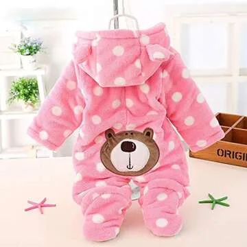 Cute Winter Infant Jumpsuit Outfit for Newborns