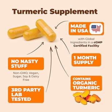 High Potency Turmeric Curcumin Supplement for Joint Health