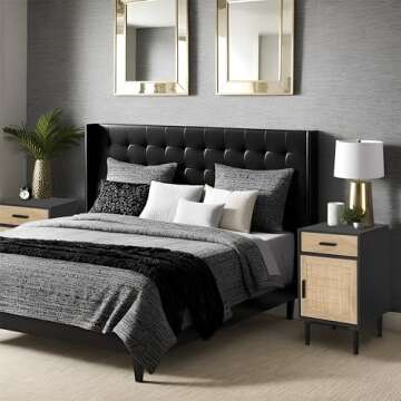 Finnhomy Tall Nightstands Set of 2 - Stylish Storage Solutions