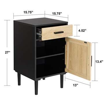 Finnhomy Tall Nightstands Set of 2 for Stylish Storage