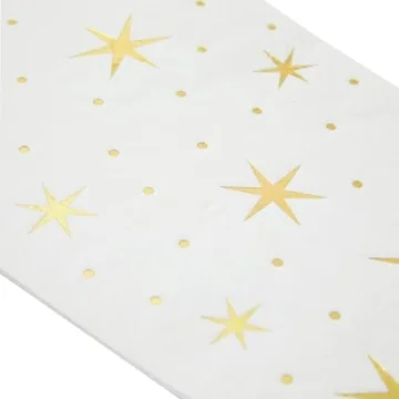 Decorative Gold and White Paper Napkins for Events