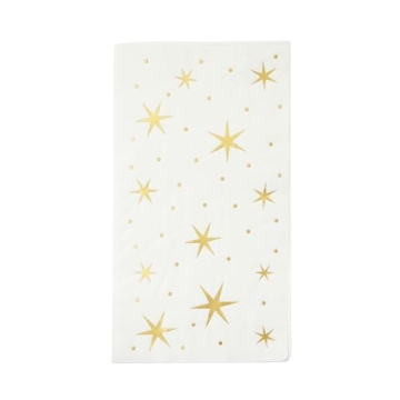 Decorative Gold and White Paper Napkins for Events