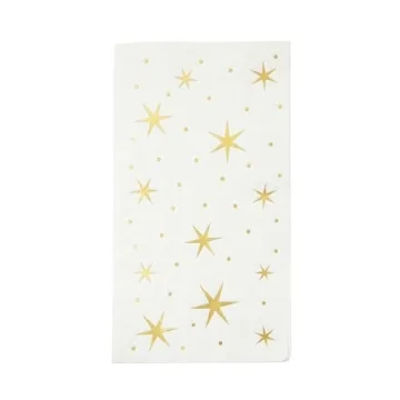 Decorative Gold and White Paper Napkins for Events