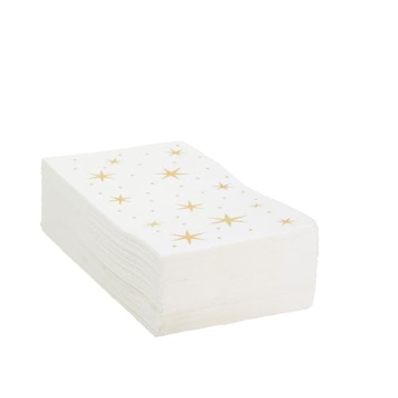 Decorative Gold and White Paper Napkins for Events