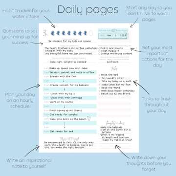 Pland Studio All-In-One 90 Day Goal Planner, Guided Journal with Prompts, Daily Journal Notebook and...