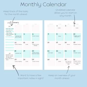 Pland Studio All-In-One 90 Day Goal Planner, Guided Journal with Prompts, Daily Journal Notebook and Hourly Planner! Fitness, Self Care Wellness, Productivity Diary, Mental Health, Gratitude Journal,