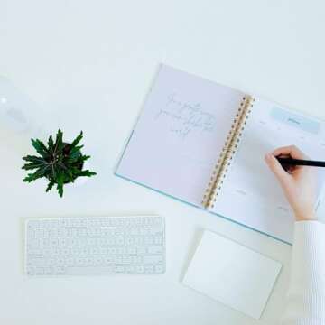 Pland Studio All-In-One 90 Day Goal Planner, Guided Journal with Prompts, Daily Journal Notebook and Hourly Planner! Fitness, Self Care Wellness, Productivity Diary, Mental Health, Gratitude Journal,