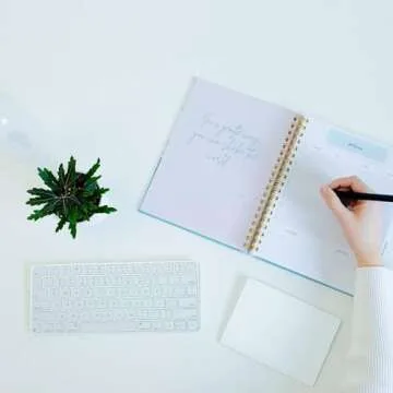 Pland Studio All-In-One 90 Day Goal Planner, Guided Journal with Prompts, Daily Journal Notebook and Hourly Planner! Fitness, Self Care Wellness, Productivity Diary, Mental Health, Gratitude Journal,