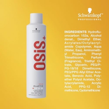 OSiS+ Elastic Light Hold Hairspray 9oz - | Heat Protection and Shine | All Hair Types