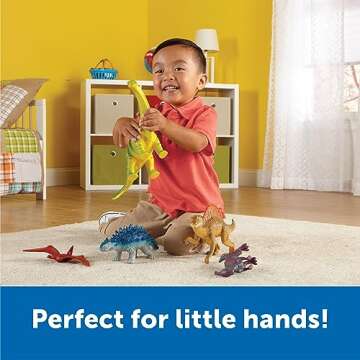 Learning Resources Jumbo Dinosaurs Expanded Set - 5 Pieces, Ages 3+, Dinosaurs for Toddlers, Dinosau...