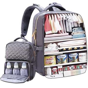 Bamomby Diaper Bag - Multifunctional Backpack for Stylish Parents