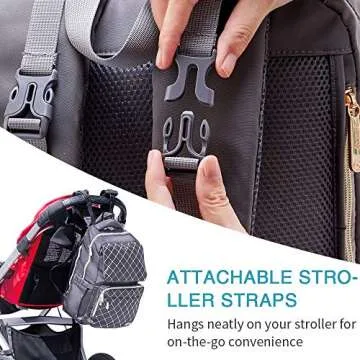 Bamomby Diaper Bag Backpack for Moms and Dads - Gray