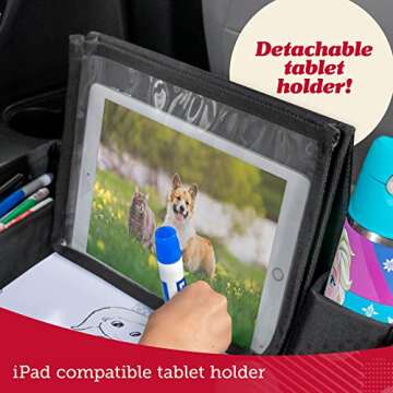 Kids Travel Tray for Car Seats & Airplanes - Durable & Fun