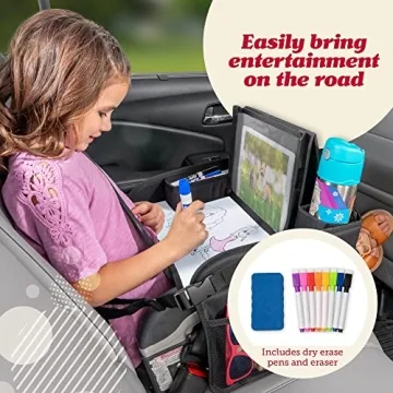 Kids Travel Tray for Car Seats & Airplanes - Durable & Fun