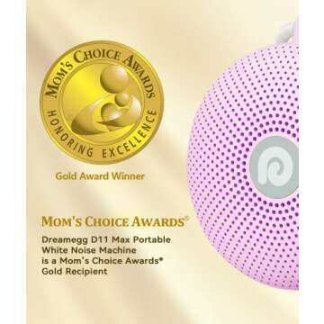 Dreamegg Baby Sleep Soother - Portable White Noise Machine Sound Machine Baby, Features Powerful Bat...