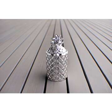 Thompson Ferrier – Pineapple scented candle collection – White Tea & Mint fragrance Home Decor Candle - Silver - Hand sculpted and hand poured with the finest essential oils