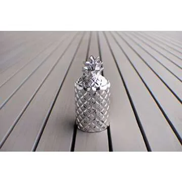 Thompson Ferrier – Pineapple scented candle collection – White Tea & Mint fragrance Home Decor Candle - Silver - Hand sculpted and hand poured with the finest essential oils