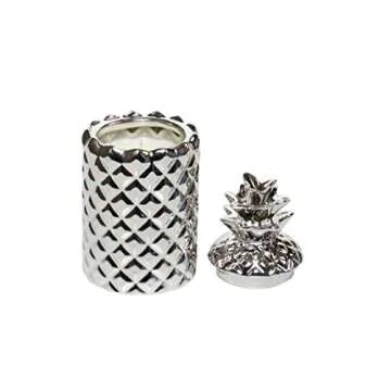 Thompson Ferrier – Pineapple scented candle collection – White Tea & Mint fragrance Home Decor Candle - Silver - Hand sculpted and hand poured with the finest essential oils