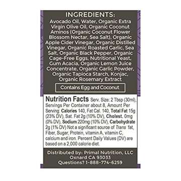 3 Packs | Primal Kitchen - Avocado Oil-Based Dressing and Marinade, Caesar, 8 oz, Whole30 and Paleo ...