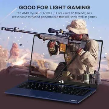 NIMO 15.6" FHD Gaming Laptop with AMD Ryzen 5 & 32GB RAM