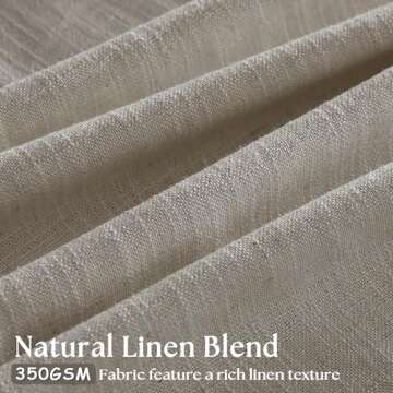 102 Inch Long Curtains Pinch Pleat Linen Curtains for Living Room Bedroom 2 Panels Tan Brown Burlywo...