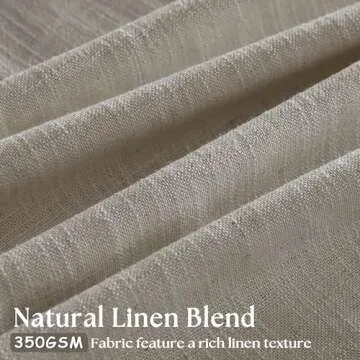 102 Inch Long Curtains Pinch Pleat Linen Curtains for Living Room Bedroom 2 Panels Tan Brown Burlywo...