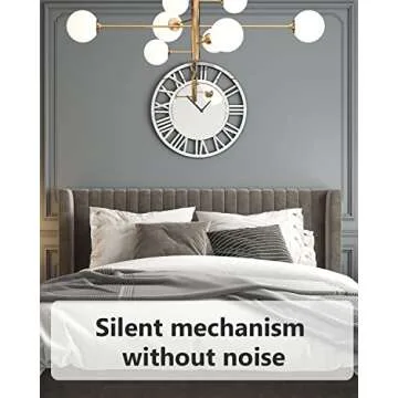 SHYFOY Mirror Wall Clock for Home and Office Decor