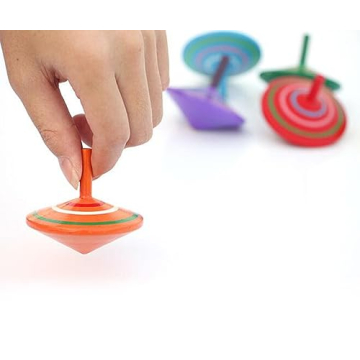GoodPlay Gyroscope, 3 Pcs/Set Handmade Painted Wood Spinning Tops, Wooden Toys Educational Toys Kind...