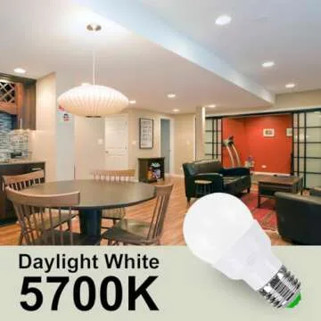 ILC RGB LED Light Bulb, Color Changing 40W Equivalent, Daylight White, 450LM Dimmable 5W E26 Screw Base RGBW, Mood Light Bulb - 12 Color Choices - Timing Infrared Remote Control Included (8 Pack)