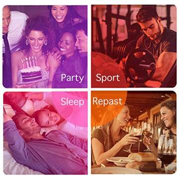 ILC RGB LED Light Bulb, Color Changing 40W Equivalent, Daylight White, 450LM Dimmable 5W E26 Screw Base RGBW, Mood Light Bulb - 12 Color Choices - Timing Infrared Remote Control Included (8 Pack)