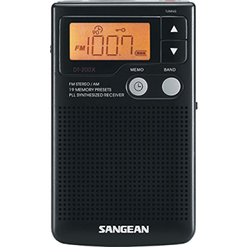 Sangean DT-200X AM/FM Synthesized Pocket Radio - Compact, High Quality Listening Experience