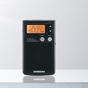 Sangean DT-200X Pocket Radio with AM/FM Bands and More