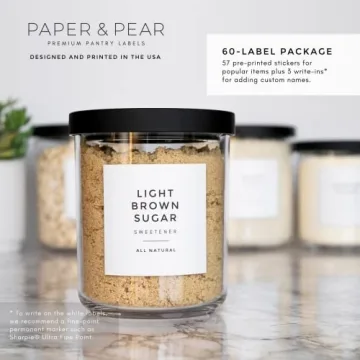 Waterproof Modern Pantry Labels for Kitchen Organization