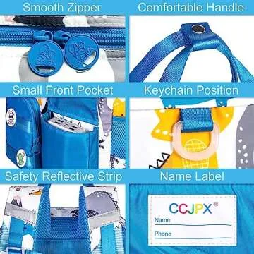 CCJPX Toddler Dinosaur Backpack for Boys, 12 inch Cute Preschool Bookbag Kindergarten School Bag