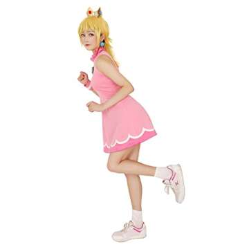 miccostumes Women's Princess Tennis Dress Cosplay Costume with Crown (M)