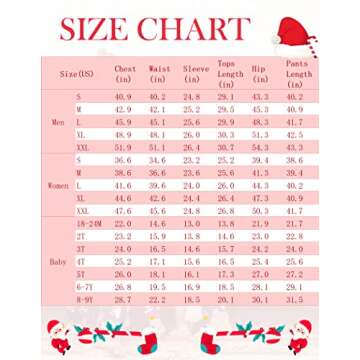 Ekouaer Christmas Pajamas Matching Family Pj Set Long Sleeve Tops and Plaid Pants for Sleepwear Soft Loungewear Pjs Santa, XXL