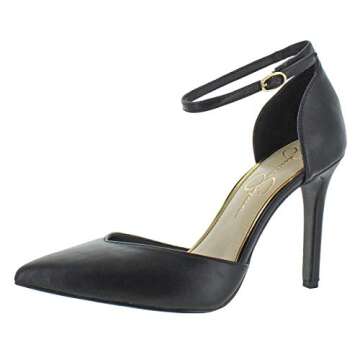 Jessica Simpson Women's Cirrus Dress-Pump, Black Sleek, 7.5 Medium US