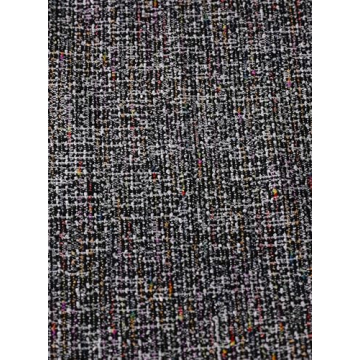 VFSHOW Elegant Women's Black Tweed Sheath Dress