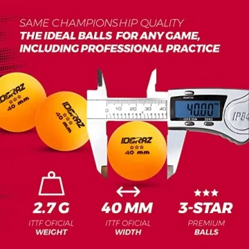 Idoraz 3-Star 40+ Table Tennis Balls for All Players