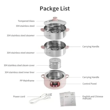 Bear Electric Food Steamer, Versatile 3-Tier Cooking Solution